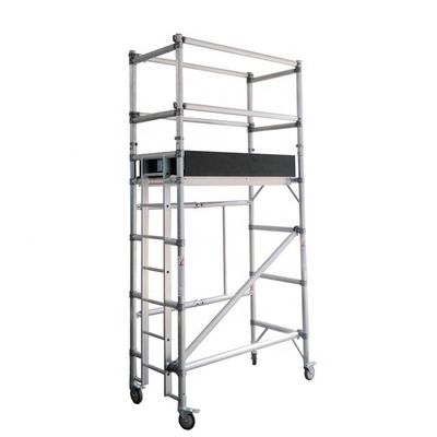 Dobra cena. Srebrny Aluminium Scaffold Tower Customized Mobile Składane Scaffolding Tower w Internecie