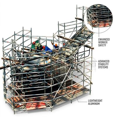 Dobra cena. Wieża rusztowaniowa aluminiowa Push-Fit z blokadą, montaż bez użycia narzędzi, nie wymaga młotka, platforma dostępu z szybkim połączeniem, zgodna z normą EN1004 w Internecie
