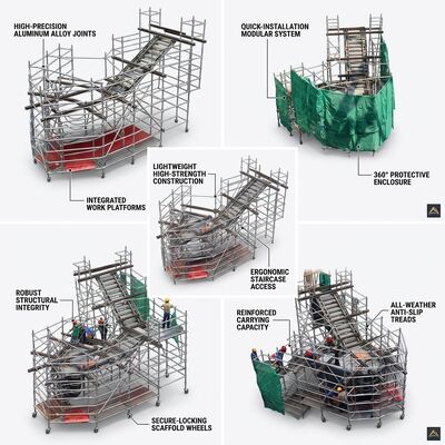 Dobra cena. Wydarzenie Stage Rigging Aluminium Scaffold Tower Mat Black Non-Reflective T-Slot Channels w Internecie